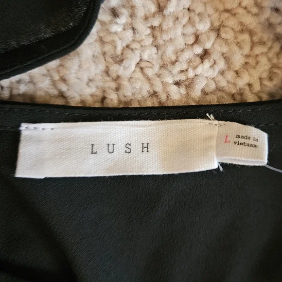 LUSH Kylie Skater Dress Black Size Large NWT - Picture 2 of 5